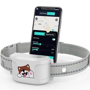 GPS Dog Collar with Wireless Electronic Boundary & Training, Waterproof. NEW